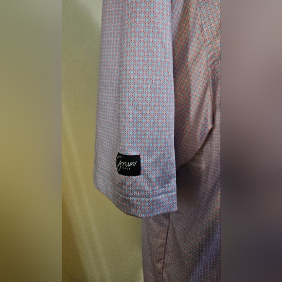 GRUN GOLF Maze Polo In Purplw Print. Size Large - Picture 8 of 15